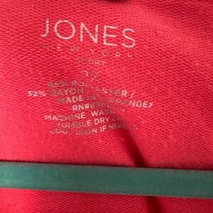 Jones New York Red Polo Shirt